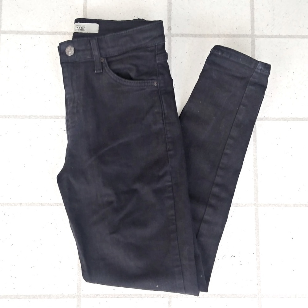 Topshop Jamie Black High Rise Jeans